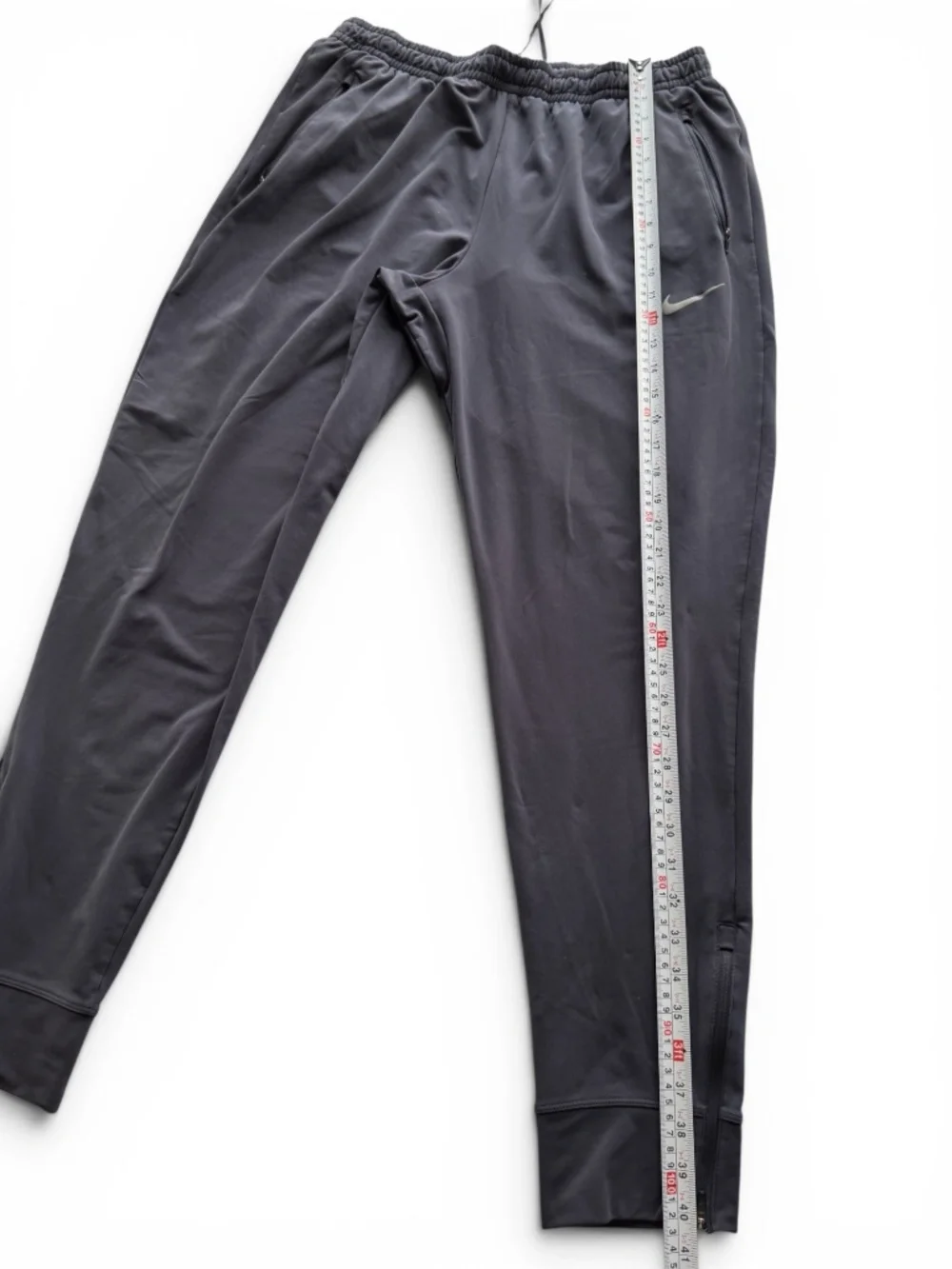 NIKE Dri-FIT Gray Tapered Track Pants Joggers Men’s XL Zip Ankle